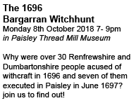 More seats released for Bargarran Witchhunt 1696 Talk